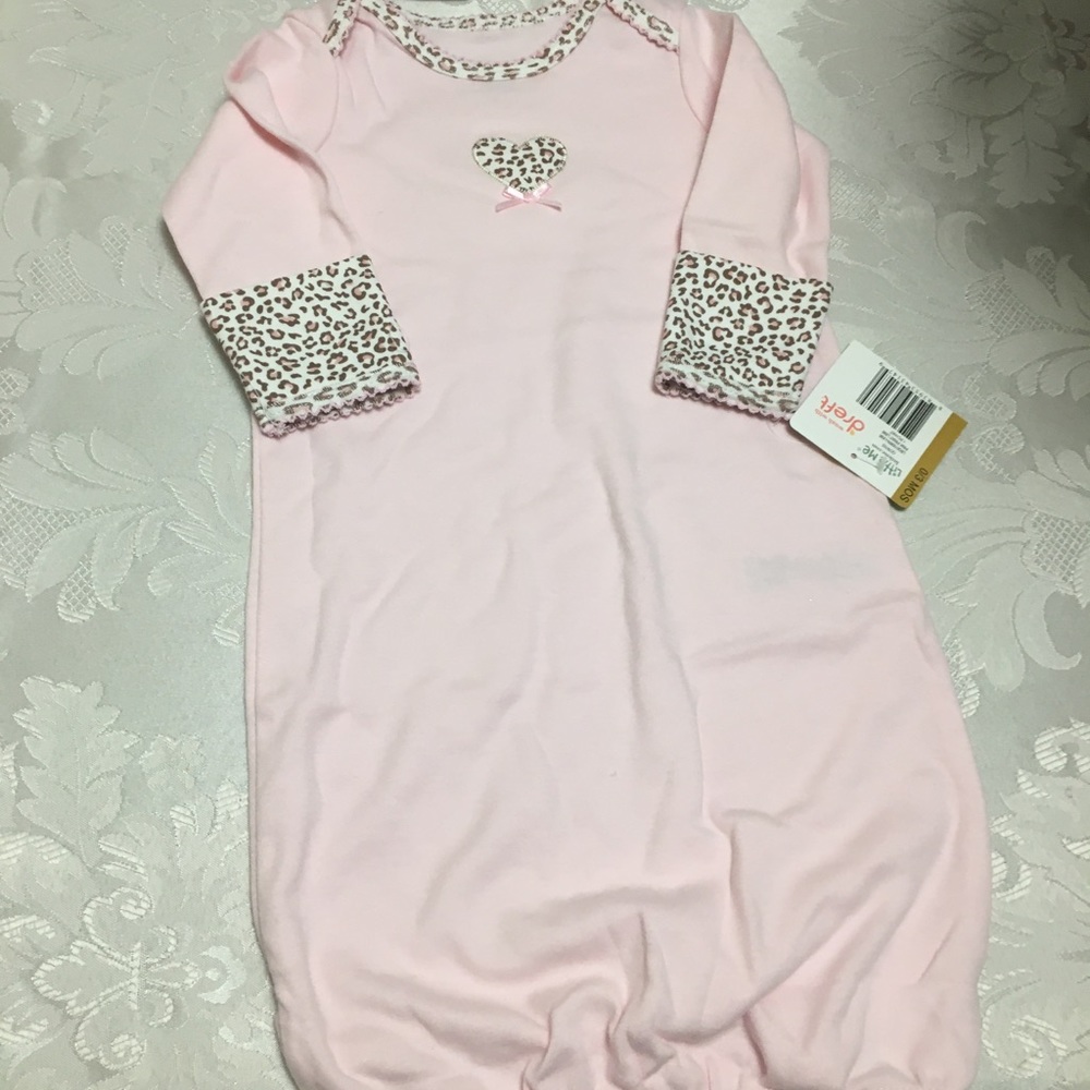 Little Me Leopard Gown and Hat